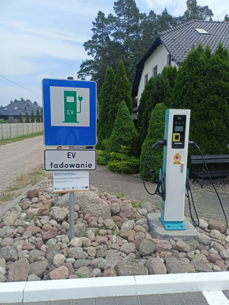 Stacja ładowania samochodów elektrycznych przy Restauracji K2